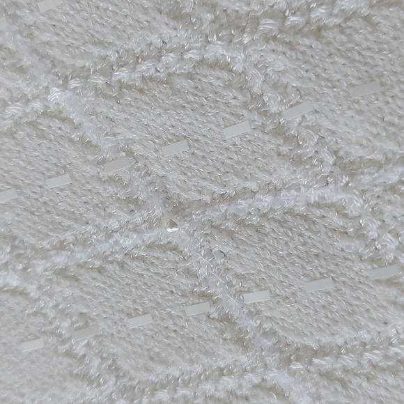 St John Evening Sparkling Sleeveless Mock Turtle Neck Top with Zipper Size 10 - Picture 4 of 7